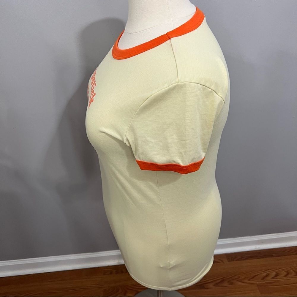 Lularoe "Lipstick, Juke Box, Good Tunes" Cream/Orange T-shirt -- L - Picture 7 of 13